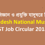 Bangladesh National Museum NMST Job Circular 2018