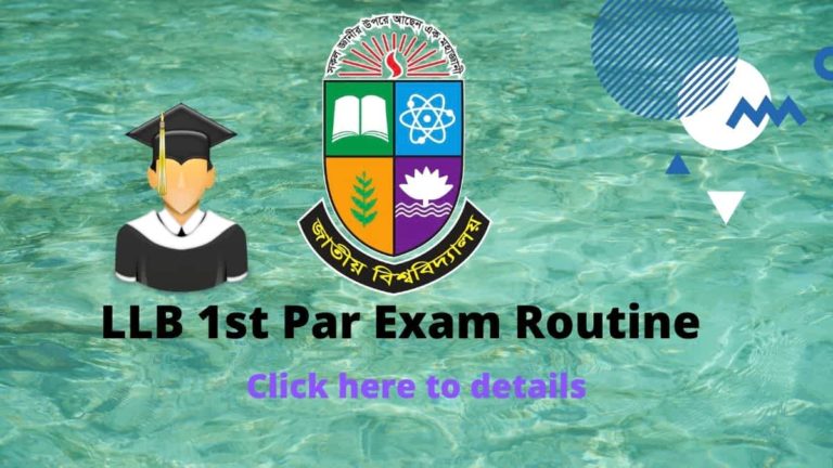 NU LLB 1st part exam routine and seat plan