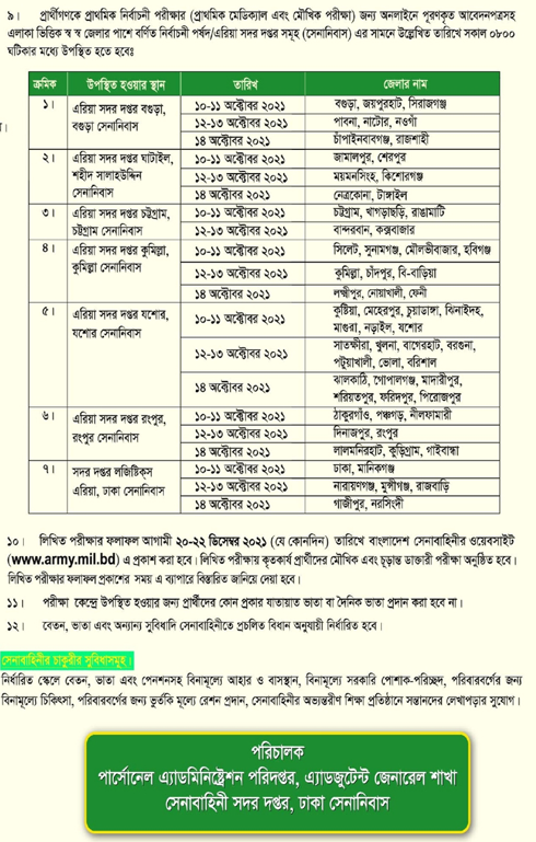 Army Commissioned Officer Job Circular